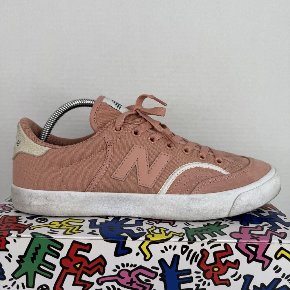 New Balance‎ Numeric 212 Mens Pink Low Top Canvas Sneakers Size 9 NM212PCH W/Box